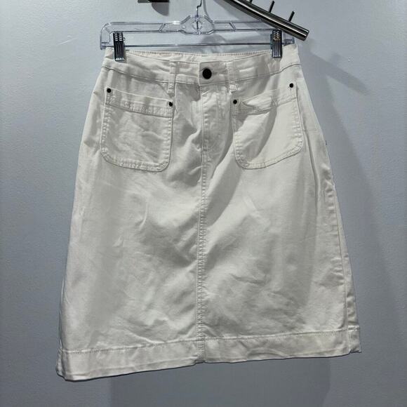 Boden White Denim A-Line Skirt – Size 4L - Picture 4 of 11